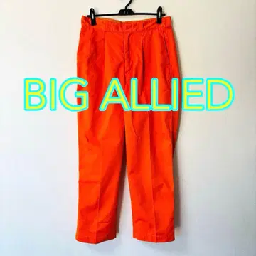 남성용 치노 팬츠 BIG ALLIED 빅 아라이 오렌지 와이드 팬츠
