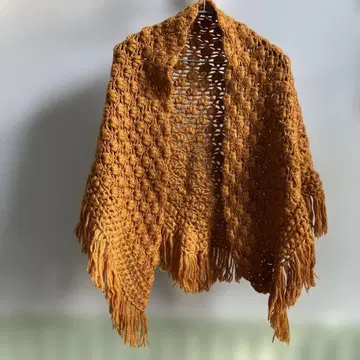 프린지 달린 숄