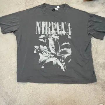 NIRVANA 그레이 오버 사이즈 T셔츠