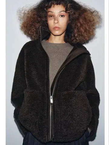 25AW [ ZARA ] 더블 페이스 보아 블루종