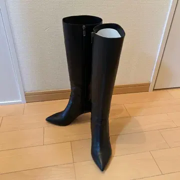 DIANA 블랙 롱 부츠 스틸레토 24cm