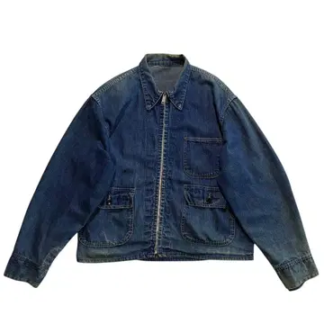 60s USA제 풀 집업 데님 엔지니어 자켓 Unknown