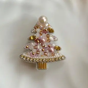 스노우 화이트 트리 크리스마스 트리 비즈 자수