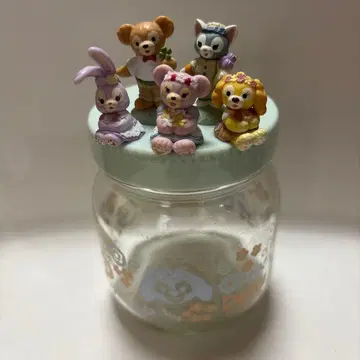 더피와 프렌즈 유리 항아리