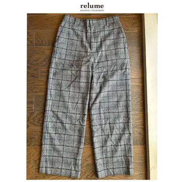 저널 스탠다드 리룸 울 체크 그레이 여성용 팬츠