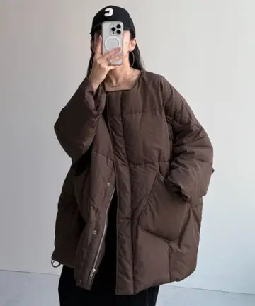 wee9s 퍼펙트 실루엣 다운 브라운