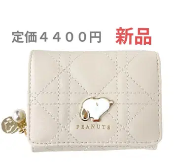 PEANUTS 스누피 3단 폴더형 지갑 아이보리
