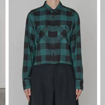 새상품 HYKE 하이크 레이온 플래드 셔츠