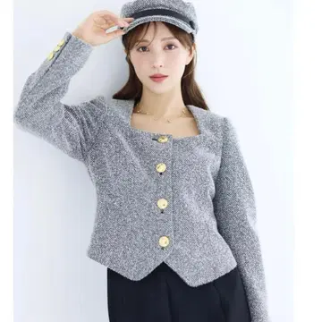 eimyistoire 스퀘어 라인 트위드 자켓 M 사이즈