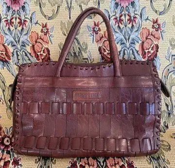 [ AOYAMA IBIZA ] 브라운 가죽 뜨개질 핸드백