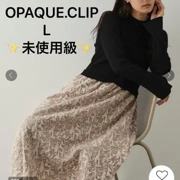 새상품급 OPAQUE.CLIP 니트 자카드 도킹 원피스 세탁 가능