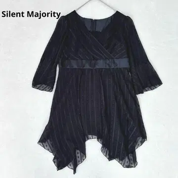 Q54 Silent Majority 비대칭 원피스 크로스 디자인