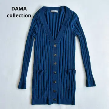 더마 컬렉션 롱 가디건 리브 니트 겉옷 울 100% S