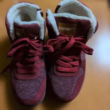 moz 빨간색 하이컷 스니커즈