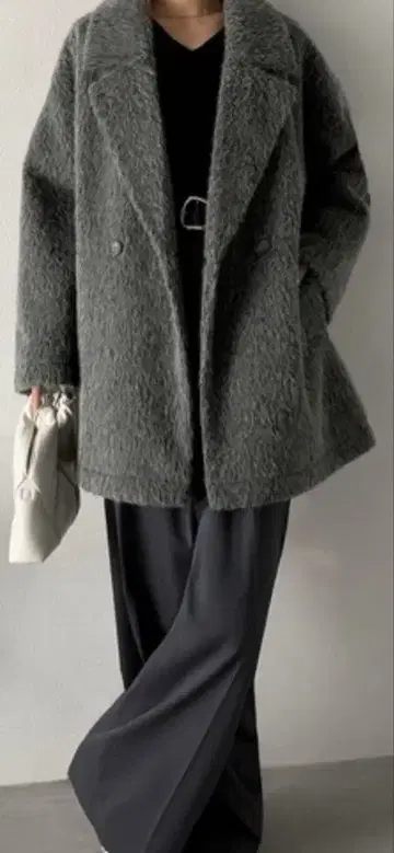 보아풍 그레이 테일러드 자켓