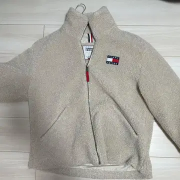 Tommy Jeans 플리스 자켓 베이지