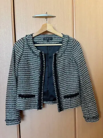 INDIVI 노카라 트위드 자켓 새상품급 / 5호 사이즈 중고