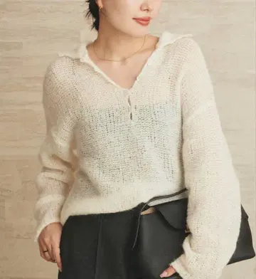 plage 플라주 ALPAKA MIX BUTTON 니트