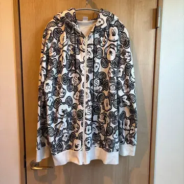 [ 3L ] 미키 페이스 올 패턴 후드티 디즈니 빅 사이즈