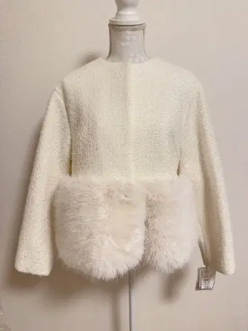 새상품 CELFORD 완판템 밑단 퍼 블루종 MIX 36