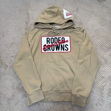 [ RODEO CROWNS ] 메니 택 후드티 베이지 XL 오버 사이즈