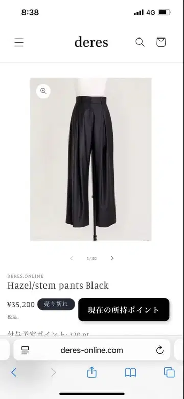 데레스 헤이즐/스템 팬츠 네이비