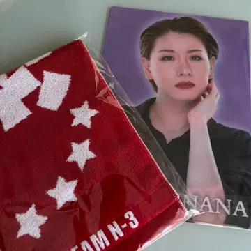 [나나미나나] TEAM N-3 빨간색 타월과 클리어 파일 세트