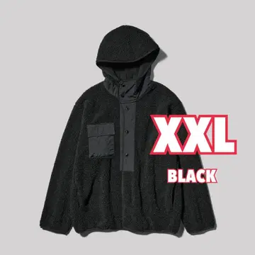 GU ENGINEERED GARMENTS 보아 플리스 스냅 후드티 XXL