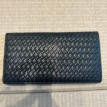 18 니노미야 고로 상점 블랙 뜨개질 가죽 장지갑