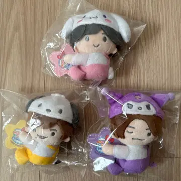 [새상품] 나니와단시 산리오 클립 마스코트 3개 미치쿄헤 미치나가