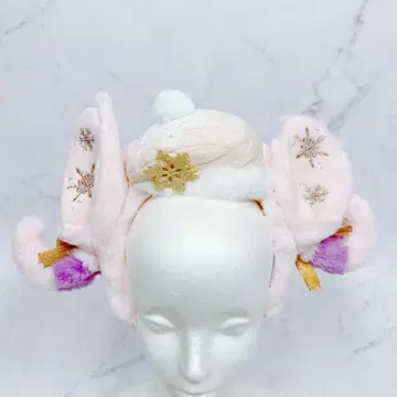 상하이 디즈니 엔젤 변신 머리띠 폭신폭신 겨울