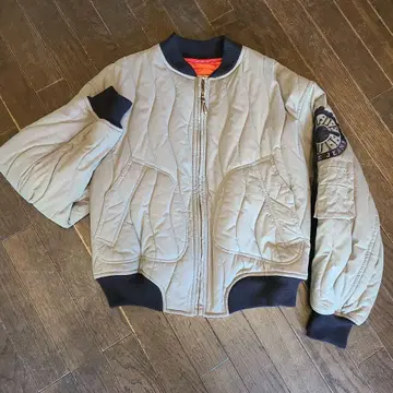 90S FERRE JEANS 그레이 MA-1 자켓 퀼팅