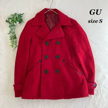 GU 지유 ( S ) 더블 브레스트 자켓 코트 빨간색