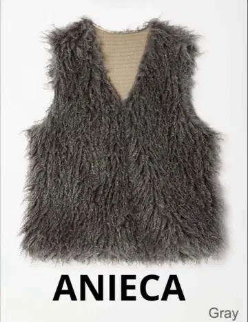 ANIECA 컬리 퍼 베스트