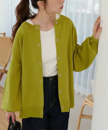 택 포함 새상품 DISCOAT 전후 2WAY 라이트 스폰디쉬 가디건