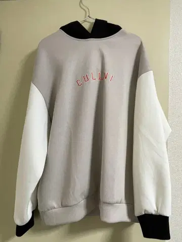 CULVNI 후드 부착 후드티 M 그레이 화이트 블랙 23-AW-068