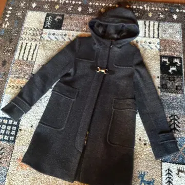 새상품급 마렐라 다크 네이비 더플 코트 후드 부착