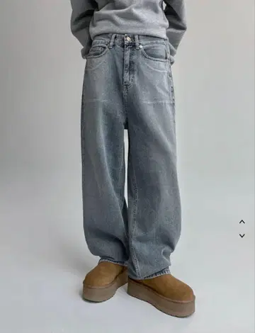 blackup 데님 와이드 팬츠