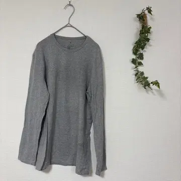 무인양품 MUJI M 멜란지 그레이 따뜻함 긴팔 이너 남성용 상의