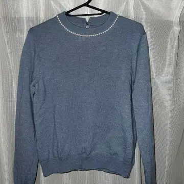 매킨토시 철학 카라 부착 니트