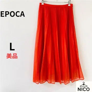 EPOCA 에포카 롱 플리츠 스커트 광택 트리아세테이트 혼방 40