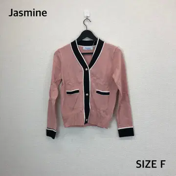 택 포함 새상품 Jasmine 핑크 니트 가디건 사이즈 F