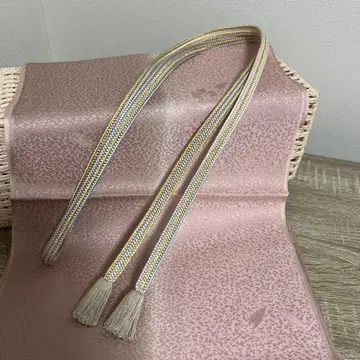 순수 실크 허리띠 연보라 그라데이션