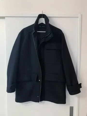 새상품급 ZARA 블랙 남성용 체스터 코트 USA S~M (빅 사이즈)