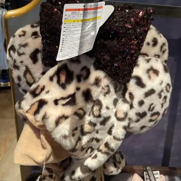 디즈니 레오파드 무늬 팬캡 브라운 미니