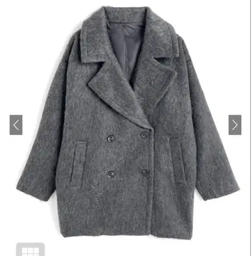 재기 더블 코쿤 코트 차콜