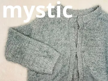 [ mystic ] 미스틱 F 가디건 니트 블루 반짝이