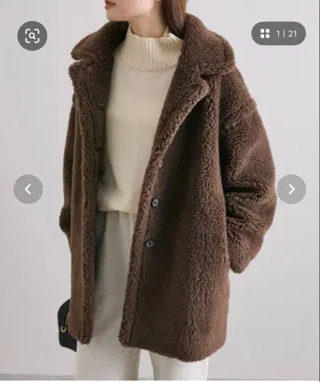 퓨어세신 보아 코트