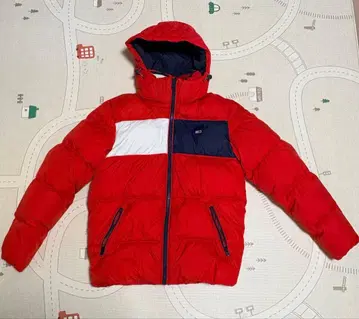 TOMMY JEANS 다운 자켓 빨간색
