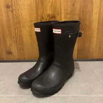 HUNTER 블랙 장화 레인부츠